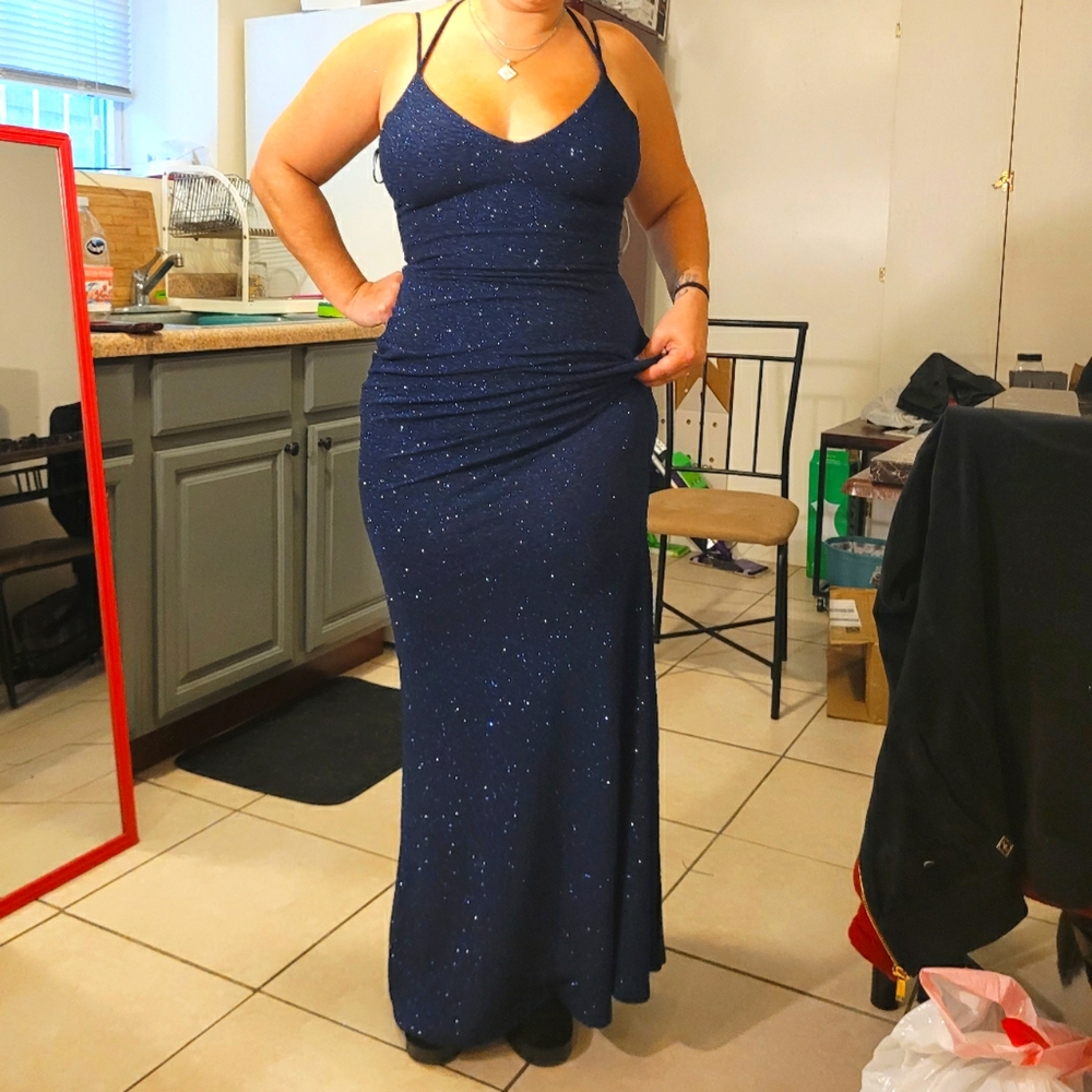 Windsor Formal coctail/wedding guest dress Sparkly Royal Blue - Picture 5 of 5